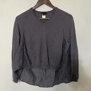Theory Womens Cashmere Silk Blend Top Size XS Petite Gray Soft Comfort Natural - Picture 1 of 9