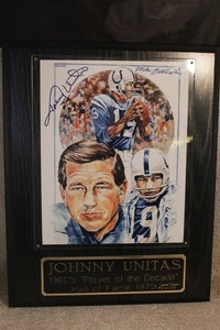 JOHNNY UNITAS SIGNED LITHO SIGNED BY ARTIST MIKE PETRONELLA #62 OF 1000 - Picture 1 of 5