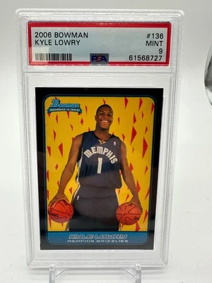 2006 Bowman #136 Kyle Lowry – PSA ESTADO PERFEITO 9 - Imagem 1 de 2