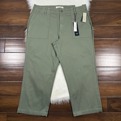 Pantalones cortos Liverpool para mujer talla 16 W verde oliva cargo pierna ancha Foto 1 de 4