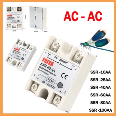 SSR Halbleiter Solid State Relais AC / AC 24-380V AC Steuerspannung 10AC - 100AC - Bild 1 von 4
