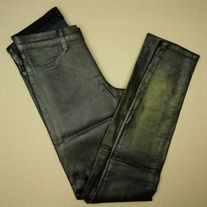 J Brand 815 Super Skinny Jeans Women's Size 26 Low Rise Coated Black Denim - Picture 1 of 10
