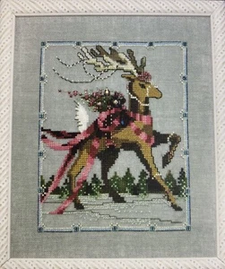 Nora Corbett “DANCER” NC115 PLUS “BEAD KIT NC115E” Reindeer Cross Stitch Pattern - Picture 1 of 5