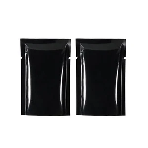 Paquete de relleno abierto plano SlickSeal™ tamaño muestra lámina de Mylar negro brillante 100/500 - Imagen 1 de 8