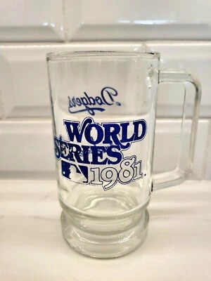 Vintage 1981 LA Dodgers NY Yankees World Series Souvenir Beer Stein MLB - Image 1 of 4