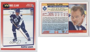 1991-92 Score Canadian Bilingual Wendel Clark #116