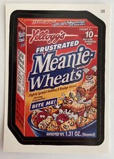 2007 Topps Wacky Packages Series 6 #38 Yellogg’s Frustrated Meanie Wheats