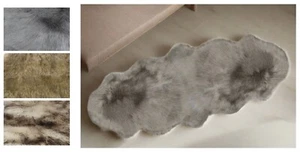 Luxury Faux Fur Sheepskin Rug Fluffy Mat Extra Thick Soft 90 x 60cm & 180 x 60cm - Picture 1 of 14