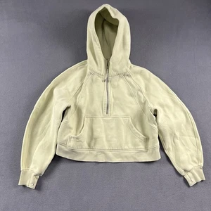 Lululemon Felpa con Cappuccio Donna Giallo Medio Oversize Scuba 1/2 Mezza Zip Pullover - Foto 1 di 11