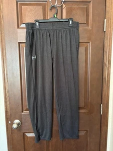 Under Armour Pants Men's Sz XL Dark Gray HeatGear Loose Zip Ankle Track Athletic - Picture 1 of 4
