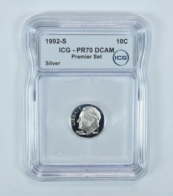 1992-S Roosevelt Dime Silver Premier Set PR70 DCAM ICG *2115 - Image 1 of 4