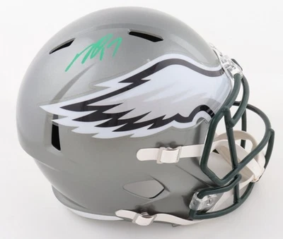 Philadelphia Eagles Full Size Football Helmet Replica Signed By Michael Vick PSA - Image 1 of 3