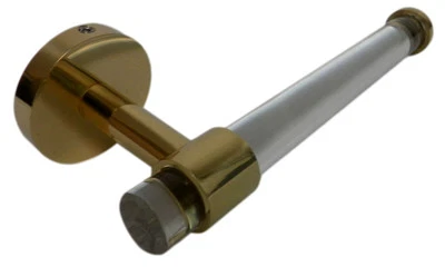 Alno A7266-PB Single Post Tissue Paper Holder - Polished Brass - Image 1 of 3