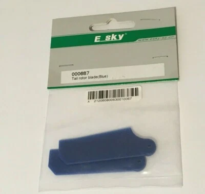 ESKY RC HELICÓPTERO REPUESTOS COLA ROTOR HOJA AZUL - 000687 - Imagen 1 de 2