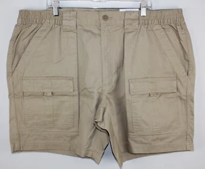 Pantaloncini da escursionismo cachi ST JOHN'S BAY da uomo taglia 48 tasche elastiche vita 9" inseam - Foto 1 di 6