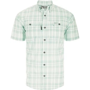 Drake Frat Faded Plaid Button-Down Short Sleeve Shirt CHOOSE SIZE - Picture 1 of 1
