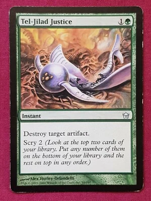 Magic The Gathering FIFTH DAWN TEL-JILAD JUSTICE green card MTG - Image 1 of 2