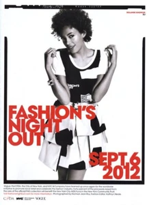 CFDA Fashions Night Out Solange Knowles Norman Jean Roy 2012 anuncio de revista de 1 página - Imagen 1 de 1