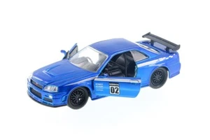 Nissan Skyline GT-R Hardtop (2002, 1/32, modelo de coche fundido a presión Azul - Imagen 1 de 4