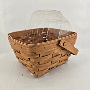 Longaberger 1995 Single Handle Cake Basket 11011 with Plastic Liner - Picture 1 of 9
