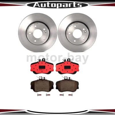 Pastillas de freno delanteras y rotores Brembo para Mercedes-Benz C220 1994 1995 1996 Foto 1 de 4