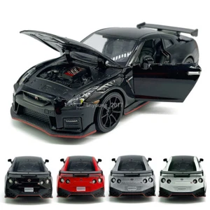 Coches modelo Nissan GT-R Nismo escala 1:32 coches de juguete diecast 2 puertas abiertas tirar hacia atrás - Imagen 1 de 28