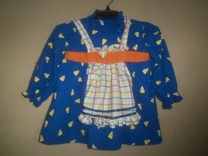 RUBIES RAGAMUFFIN YARN RAG DOLL CANDY CORN HALLOWEEN COSTUME DRESS TODDLER 2 4 - Picture 1 of 9