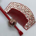 Japan Traditional Comb Kushi Kanzashi Lacquer Hair Accessory Maki E Wooden 382