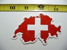SWITZERLAND DECAL STICKER MAP FLAG COUNTRY OUTLINE SILHOUETTE LAPTOP