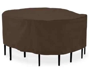 Dark Brown Round Patio Table & Chair Set Cover 72" x 20.3" - Picture 1 of 1