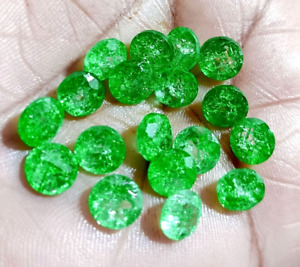 Natural Colombia Green Emerald 7 MM Round 100 Pcs Lot Certified Loose Gemstone
