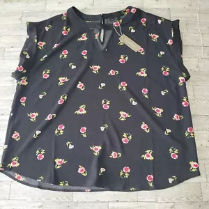 Zenobia Floral Sleeveless Blouse Size XXL NWT - Picture 1 of 8