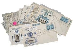 USA 1945 SAMMLUNG VON 30 CROSBY MARINE ACADEMY ERSTTAGSBRIEFEN - Bild 1 von 24
