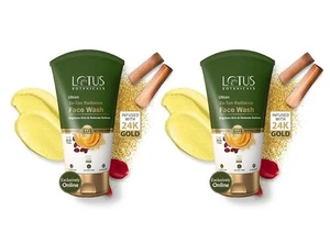 Lotus Botanicals Ubtan De-Tan Radiance Face Wash 100ML (pack of 2) free shipping - Picture 1 of 4