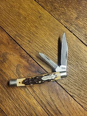 Vintage Schrade Uncle Henry 833UH Prairie Jack Staglon Handles - Made In USA - Image 1 of 4