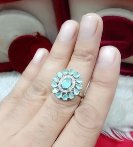Adjustable Beautiful All Purpose Floral Mint Green Ring - Picture 1 of 6