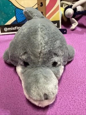 Ganz Webkinz Gray Bottlenose Dolphin Plush Toy 11” HM220 USED No Code - Image 1 of 4