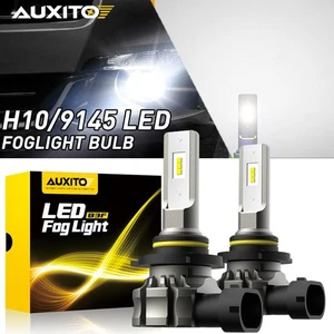 Pair H10 LED Headlight Fog Light Bulb Xenon White Waterproof Error Free AUXITO - Picture 1 of 11