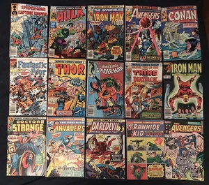 MARVEL BRONZE LOT of 15 Comics: Spider-Man, Avengers, Hulk, Thor, Daredevil... - Picture 1 of 17