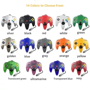 Controller cablato gamepad vibrazione migliorata impugnatura testurizzata adatto a Nintendo 64 USA - Foto 1 di 21