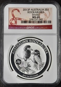 2013-P Australia Silver Kookaburra With Snake Privy - NGC MS69 - ✪COINGIANTS✪ - Picture 1 of 2