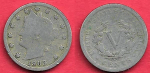 ETATS UNIS . 5 CENTS 1903 - Foto 1 di 1