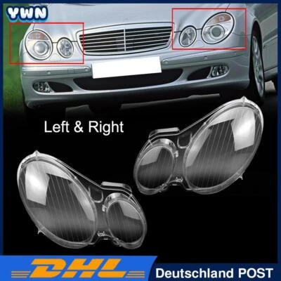 1Paar Scheinwerferglas Klar Streuscheibe Abdeckung für Mercedes Benz W211 02-08 - Bild 1 von 4