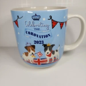 Tesco King Charles III Coronation Mug Crown Terrier Beth Bluebell Dogs Bunting - Picture 1 of 6