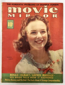January 1939 MOVIE MIRROR MAGAZINE,Deanna Durbin,Errol Flynn,Cagney,Lucille Ball - Picture 1 of 24