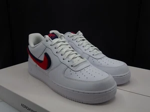 Nike Air Force 1 '07 LV8 "Chenille Swoosh" Red White Blue 823511-106 Men's 9 US - Picture 1 of 10