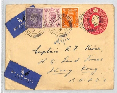 GB/HONG KONG FUERZAS DE COBERTURA *FPO.28* papelería militar 1952 mejorada YB272 Foto 1 de 4