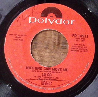 10 CC DREADLOCK HOLIDAY/NOTHING CAN MOVE ME POLYDOR RECORDS VINYL 45 53-26 - Image 1 of 3
