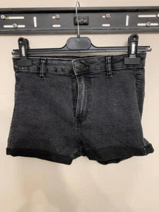 Ladies Bershka black demin shorts size 8 - Picture 1 of 5