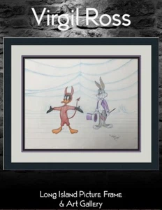 Virgil Ross Original Firmado Modelo Hoja Dibujo Bichos y Lucas Diablo Personalizado Enmarcado - Imagen 1 de 7